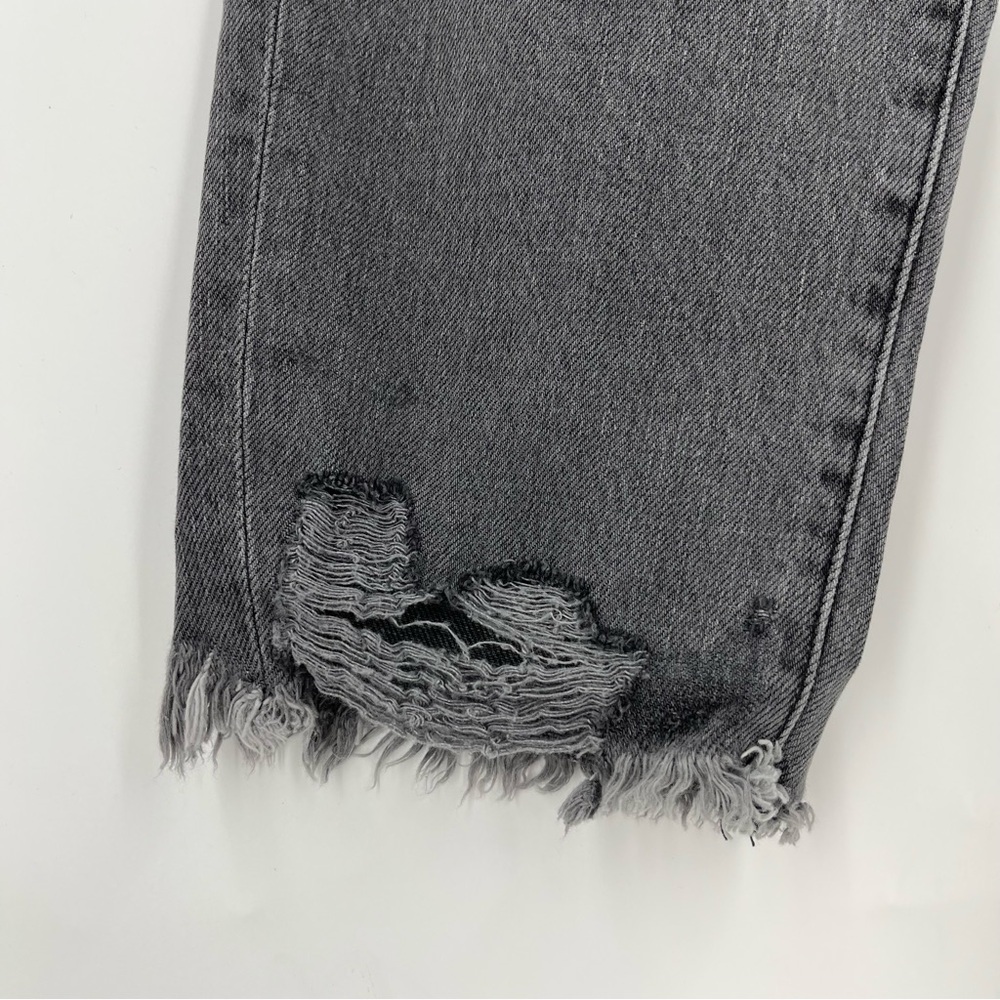 Frame 29x24 Le Stevie Raw Edge boyfriend Jeans 0027 light gray distressed - Picture 5 of 13